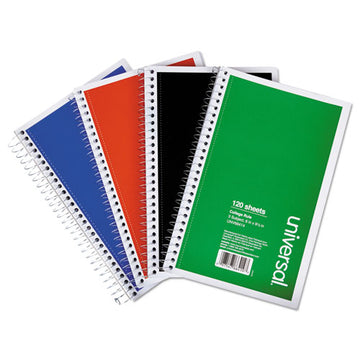 Universal® Wirebound Notebook, 3 Subject, Medium-college Rule, Assorted Covers, 9.5 X 6, 120 Sheets, 4-pack freeshipping - TVN Wholesale